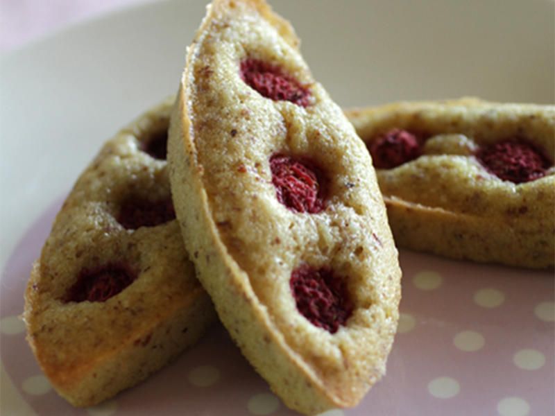 Financiers pistache framboise